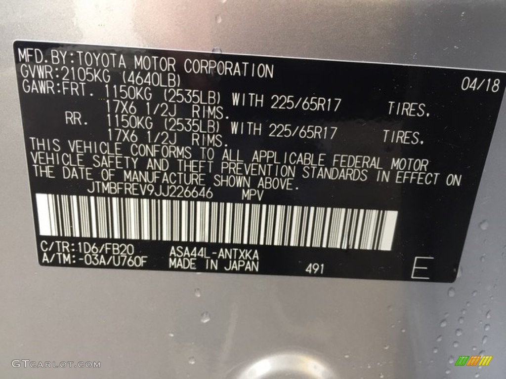 2018 RAV4 LE - Silver Sky Metallic / Black photo #24