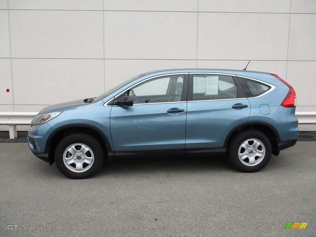 2015 CR-V LX AWD - Mountain Air Metallic / Beige photo #2