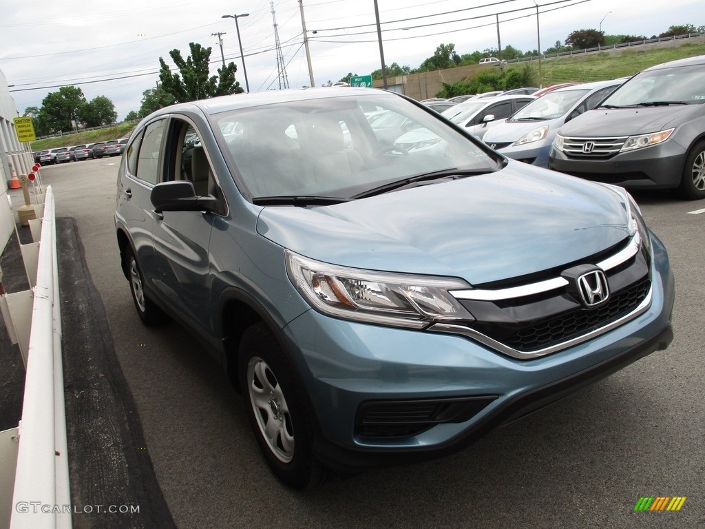 2015 CR-V LX AWD - Mountain Air Metallic / Beige photo #7