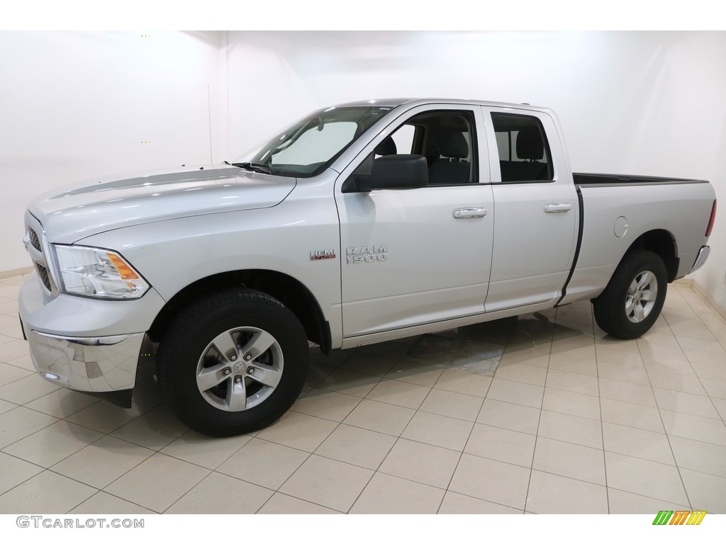 2017 1500 Big Horn Quad Cab 4x4 - Bright Silver Metallic / Black/Diesel Gray photo #3