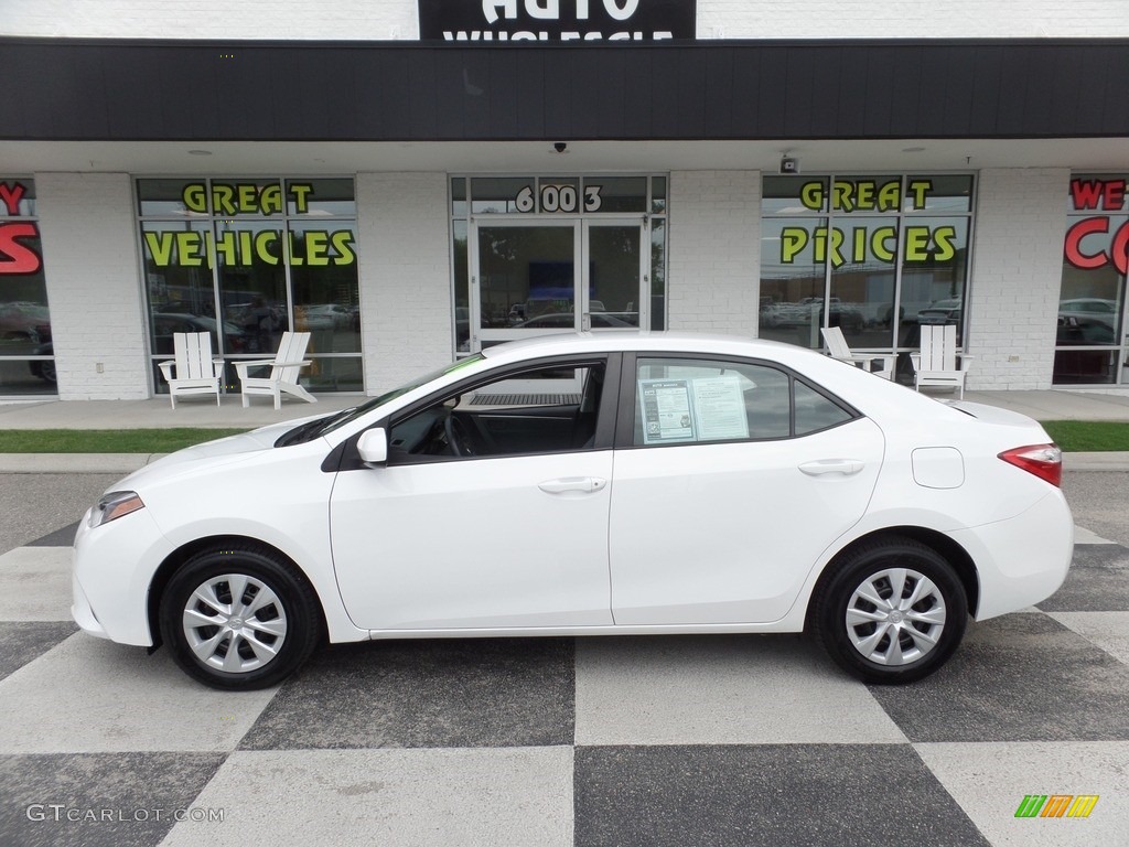 2014 Corolla L - Super White / Steel Blue photo #1