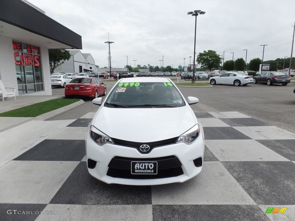 2014 Corolla L - Super White / Steel Blue photo #2