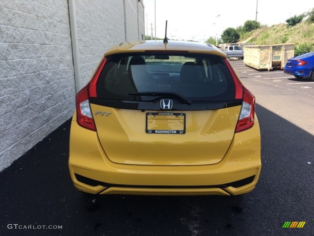 2019 Fit LX - Helios Yellow Pearl / Black photo #5