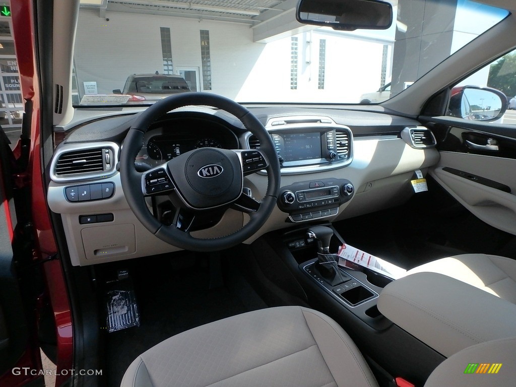 Stone Beige Interior 2019 Kia Sorento LX AWD Photo #127678959