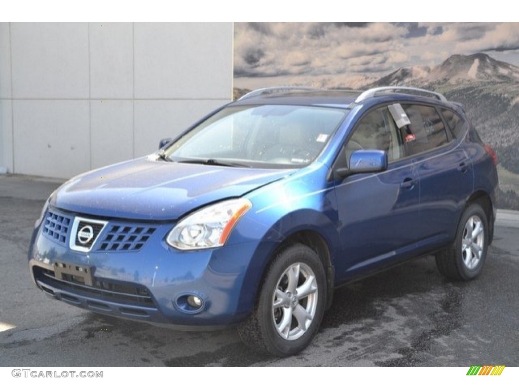 2008 Rogue SL AWD - Indigo Blue Metallic / Gray photo #3