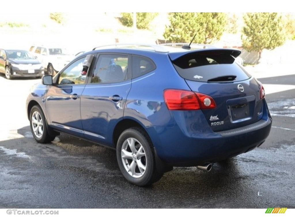 2008 Rogue SL AWD - Indigo Blue Metallic / Gray photo #5