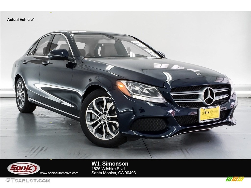 2018 C 300 Sedan - Lunar Blue Metallic / Silk Beige/Black photo #1