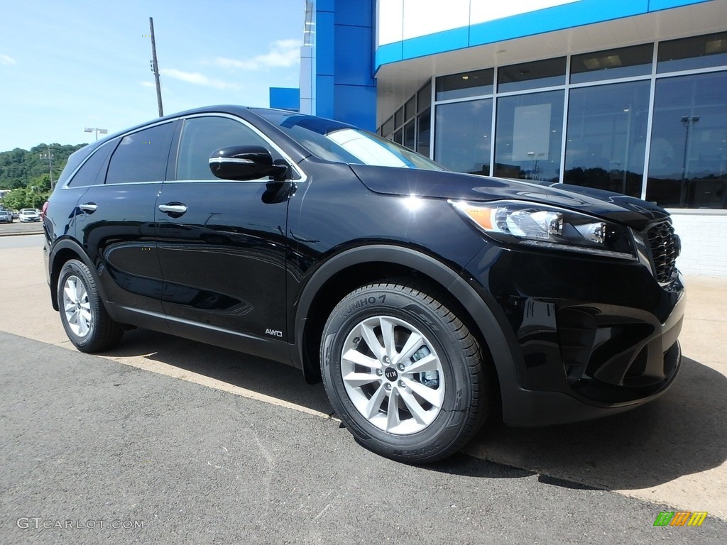 Ebony Black 2019 Kia Sorento LX AWD Exterior Photo #127679376