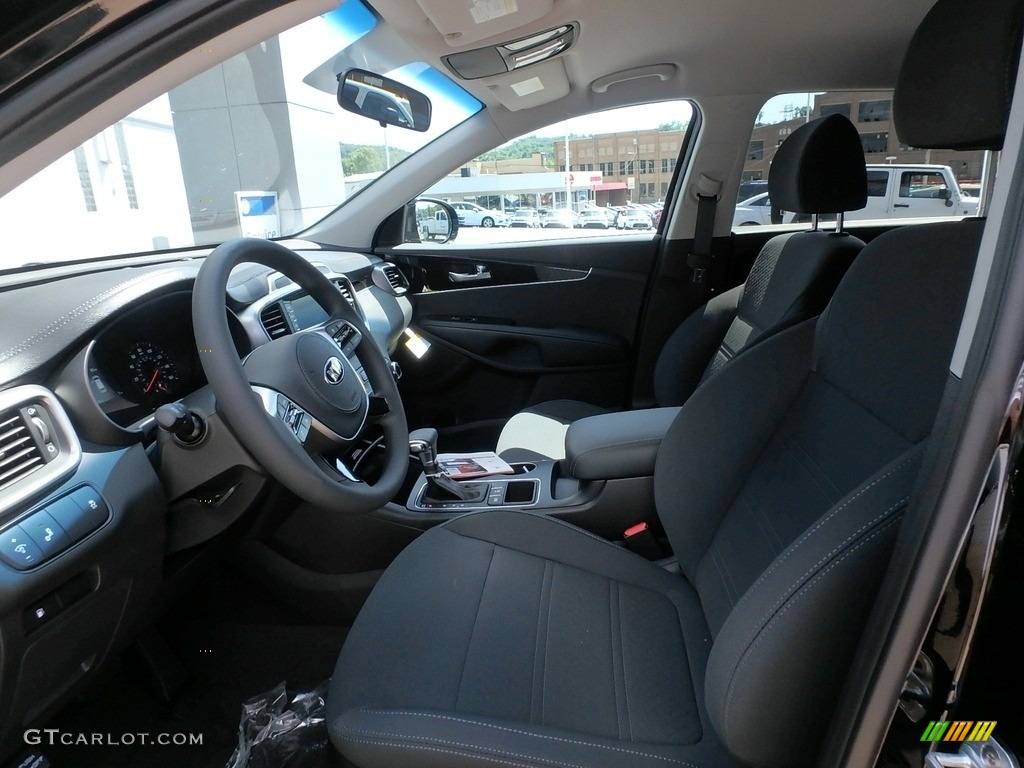 Satin Black Interior 2019 Kia Sorento LX AWD Photo #127679406