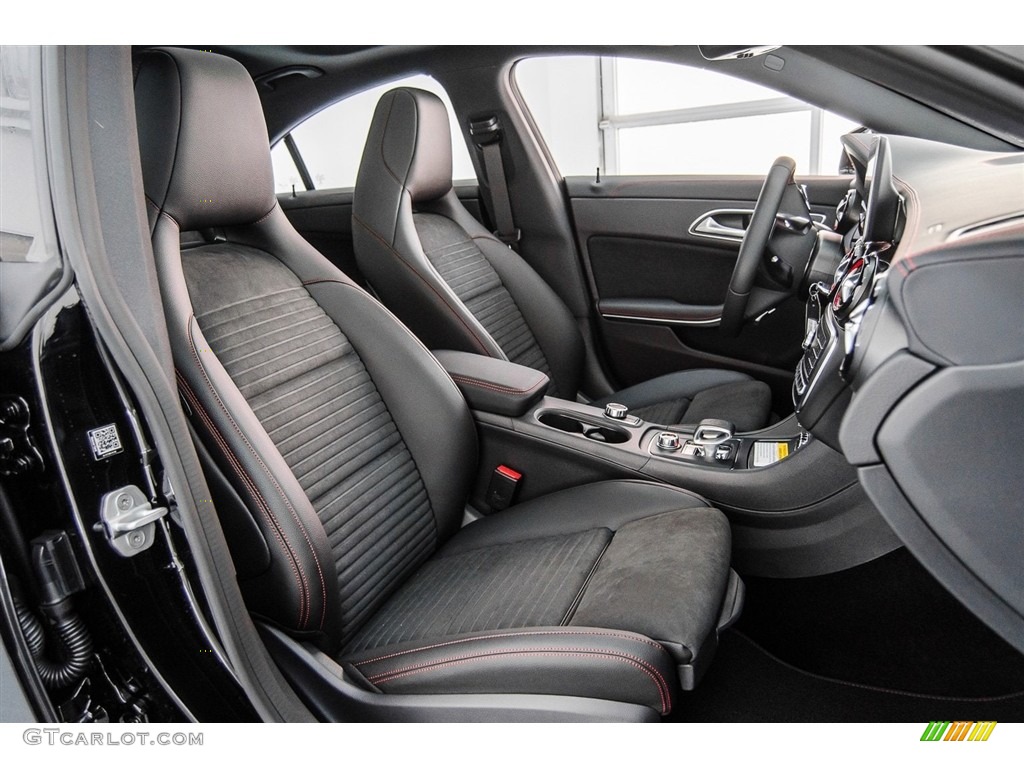 Black/DINAMICA w/Red stitching Interior 2018 Mercedes-Benz CLA AMG 45 Coupe Photo #127680330