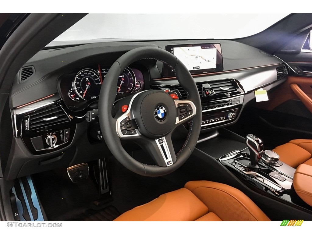 2018 BMW M5 Sedan Aragon Brown Dashboard Photo #127680843