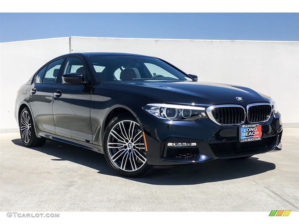 2018 5 Series 530e iPerfomance Sedan - Carbon Black Metallic / Cognac photo #12