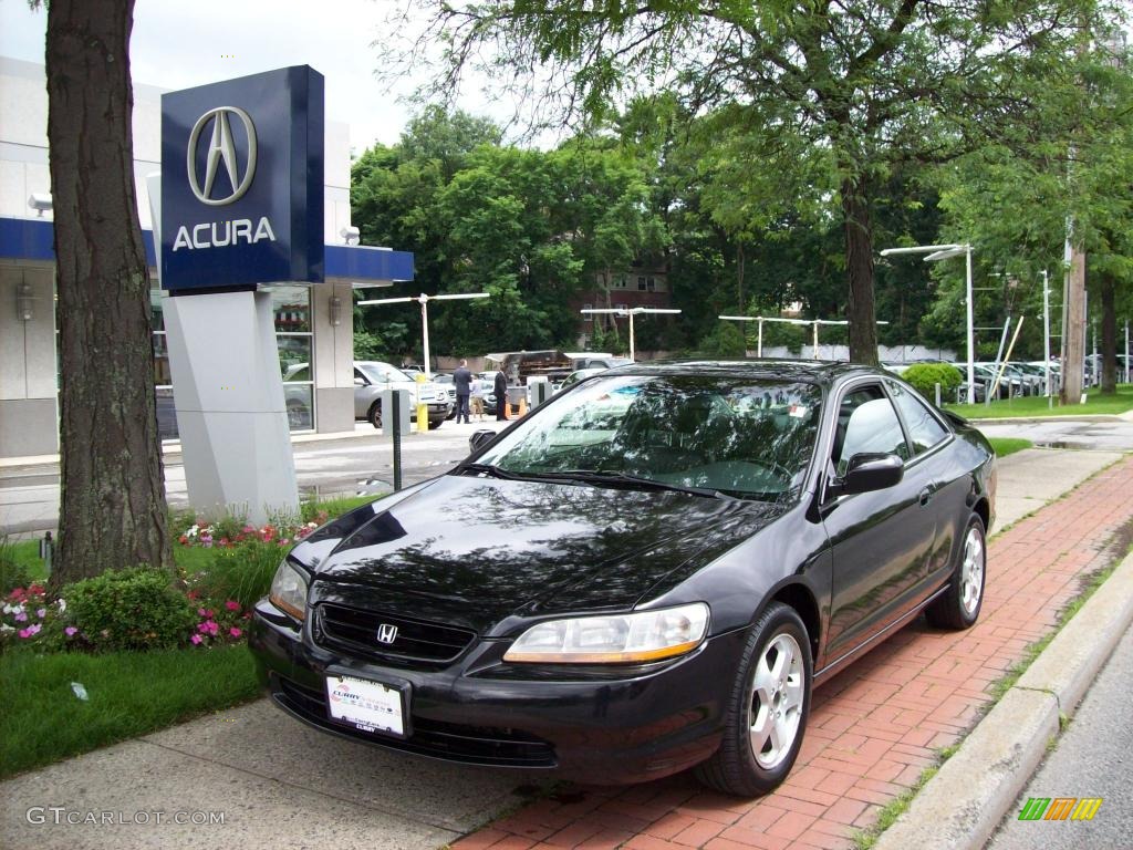 1999 Accord EX V6 Coupe - Flamenco Black Pearl / Gray photo #1