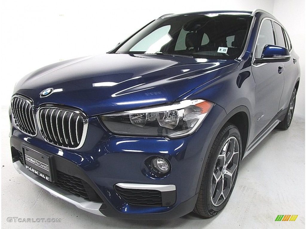 2018 X1 xDrive28i - Mediterranean Blue Metallic / Black photo #1