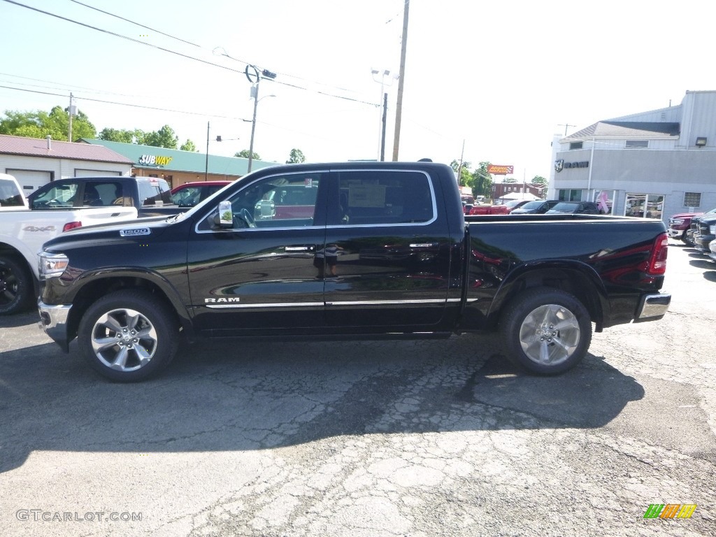 2019 1500 Limited Crew Cab 4x4 - Diamond Black Crystal Pearl / Black photo #2