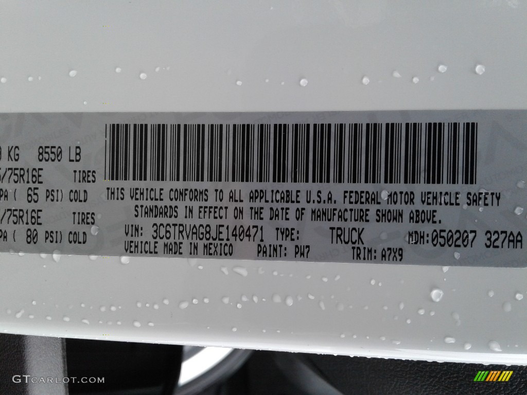 2018 ProMaster Color Code PW7 for Bright White Photo #127684962