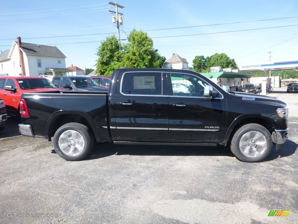 2019 1500 Limited Crew Cab 4x4 - Diamond Black Crystal Pearl / Black photo #6