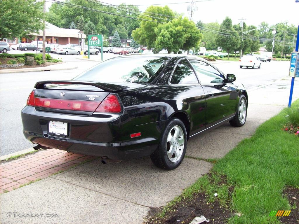 1999 Accord EX V6 Coupe - Flamenco Black Pearl / Gray photo #5