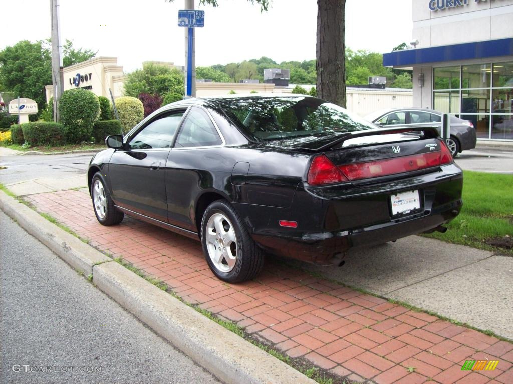 1999 Accord EX V6 Coupe - Flamenco Black Pearl / Gray photo #7