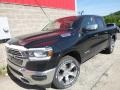 2019 Diamond Black Crystal Pearl Ram 1500 Laramie Crew Cab 4x4  photo #9