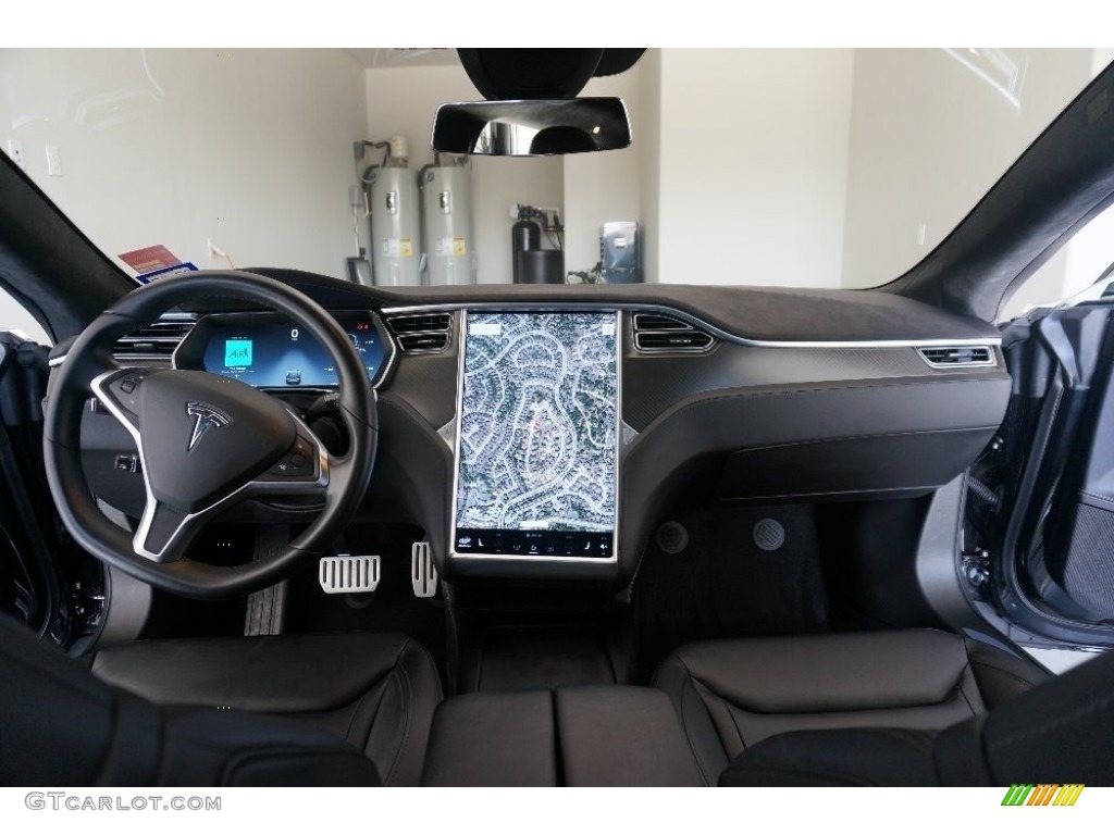 2016 Tesla Model S P90D Black Dashboard Photo #127686633