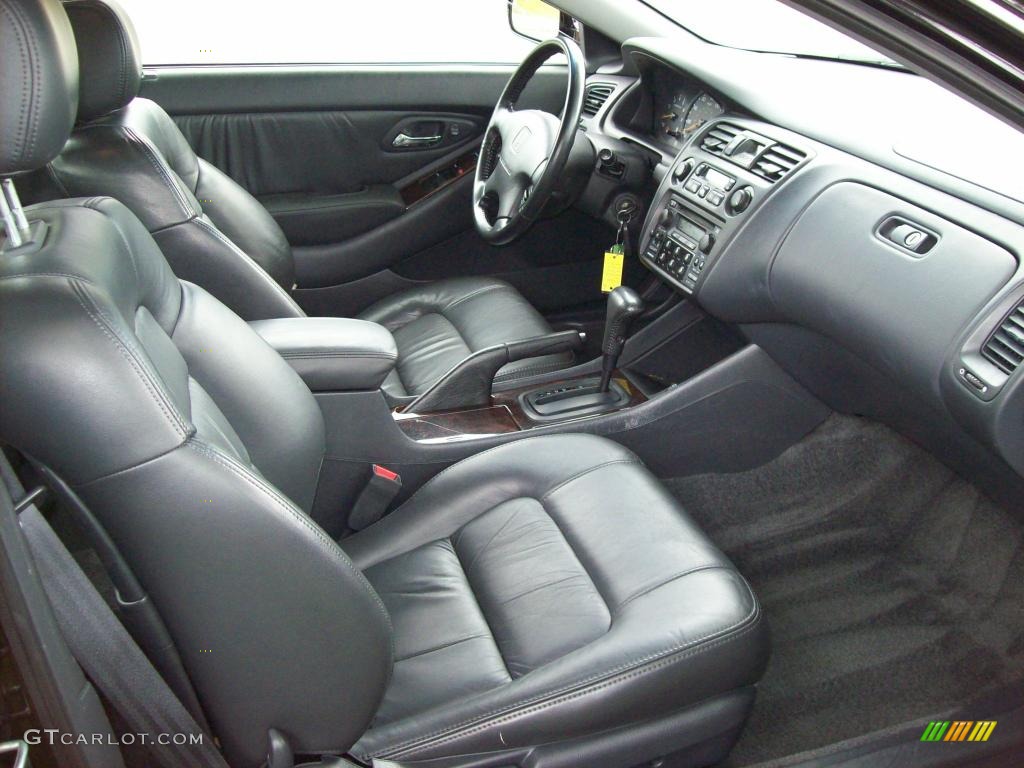 1999 Accord EX V6 Coupe - Flamenco Black Pearl / Gray photo #12