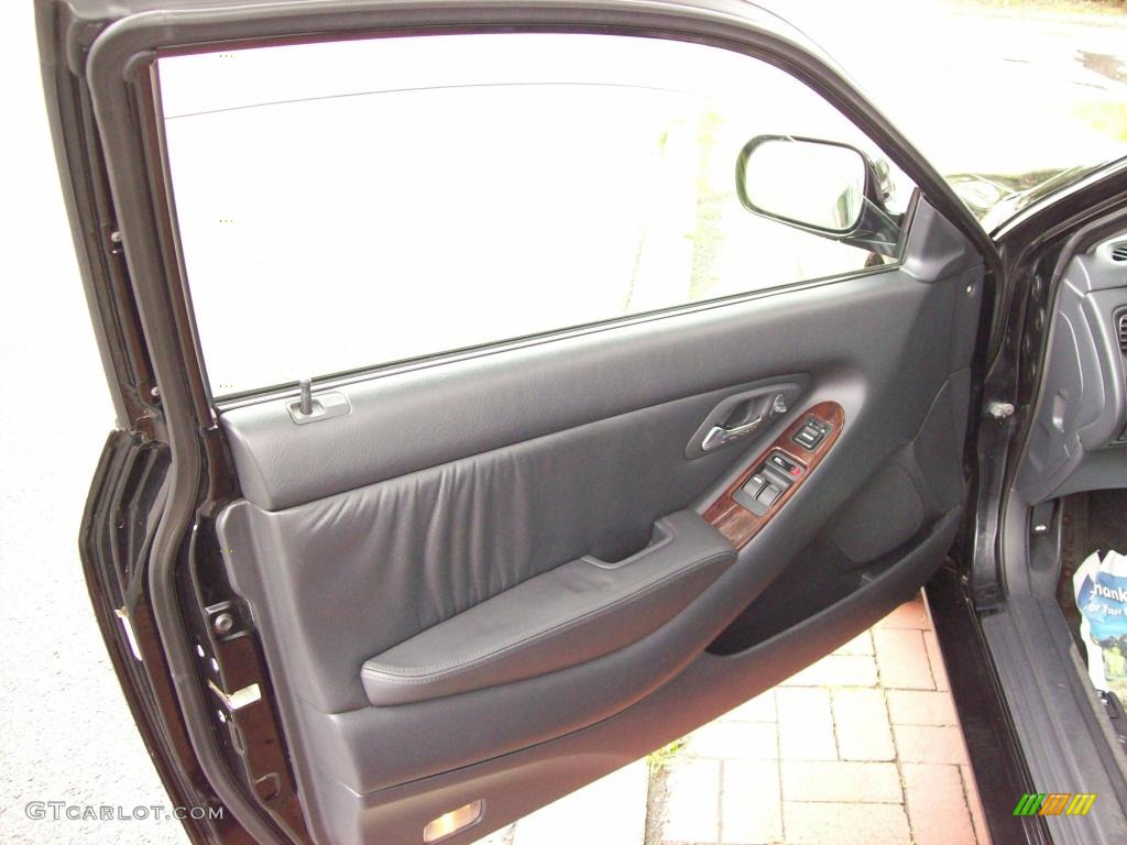1999 Accord EX V6 Coupe - Flamenco Black Pearl / Gray photo #14