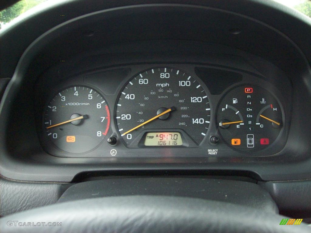 1999 Accord EX V6 Coupe - Flamenco Black Pearl / Gray photo #16