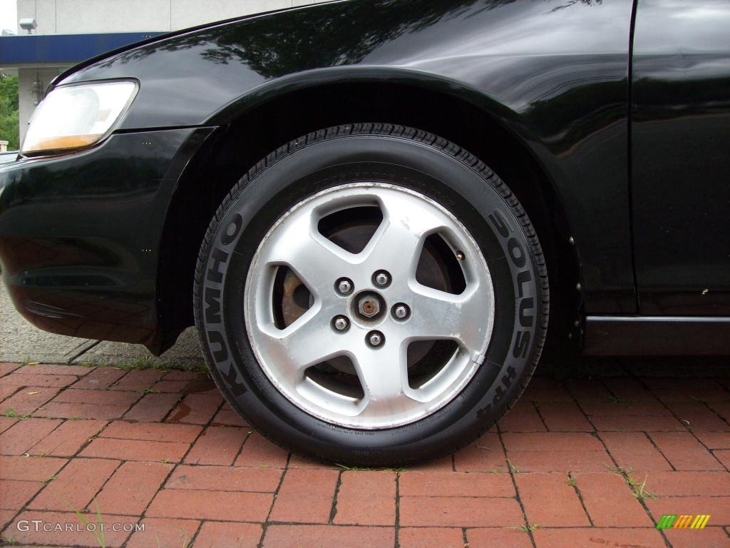 1999 Accord EX V6 Coupe - Flamenco Black Pearl / Gray photo #18