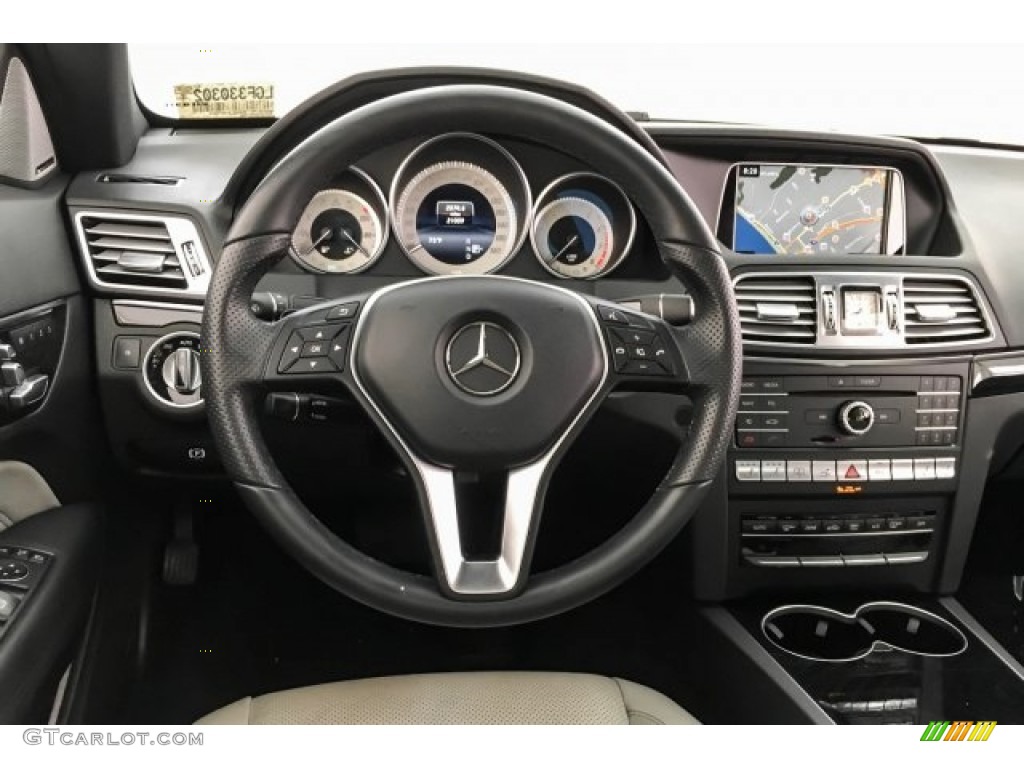 2016 Mercedes-Benz E 400 Coupe Crystal Grey/Black Steering Wheel Photo #127691421