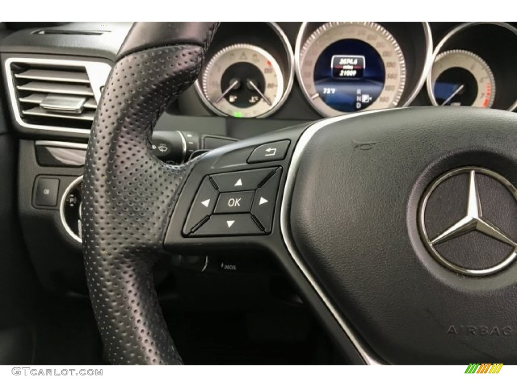 2016 Mercedes-Benz E 400 Coupe Crystal Grey/Black Steering Wheel Photo #127691652
