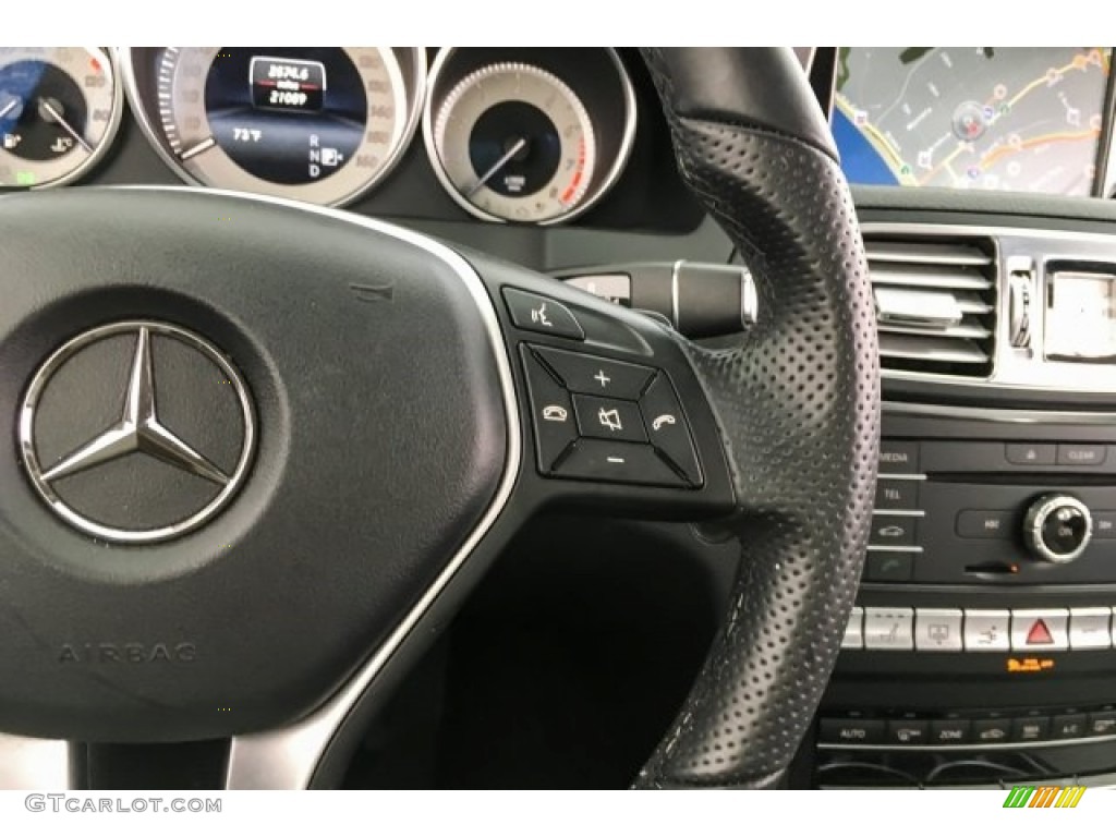 2016 Mercedes-Benz E 400 Coupe Crystal Grey/Black Steering Wheel Photo #127691670