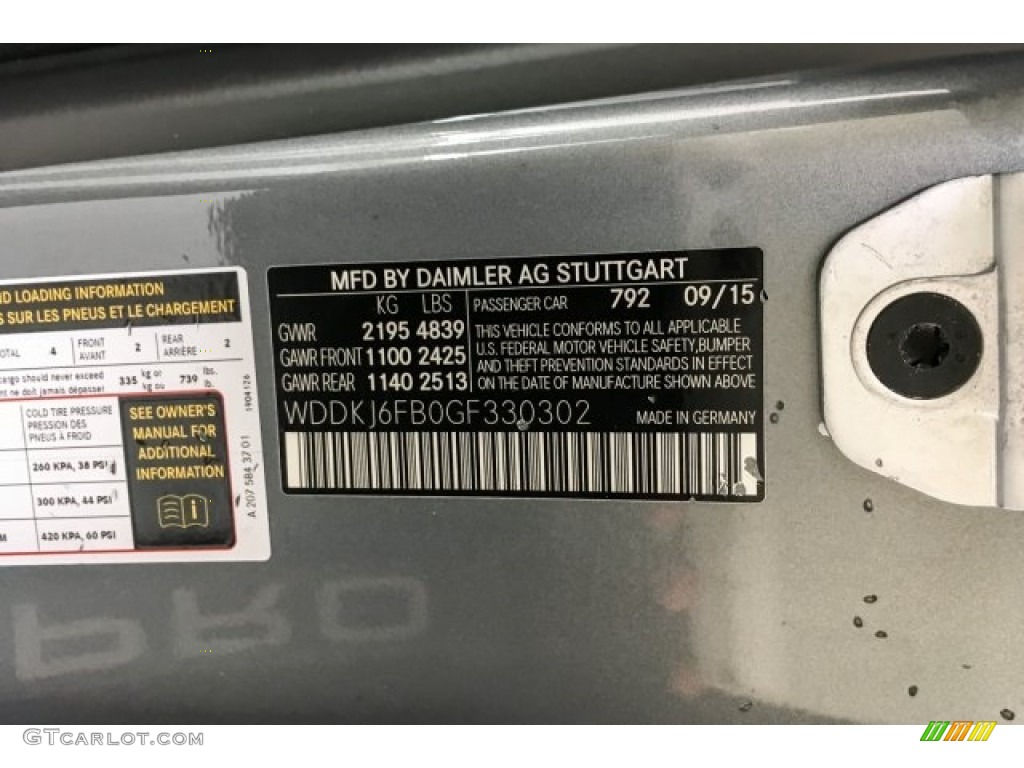 2016 E Color Code 792 for Palladium Metallic Photo #127691748