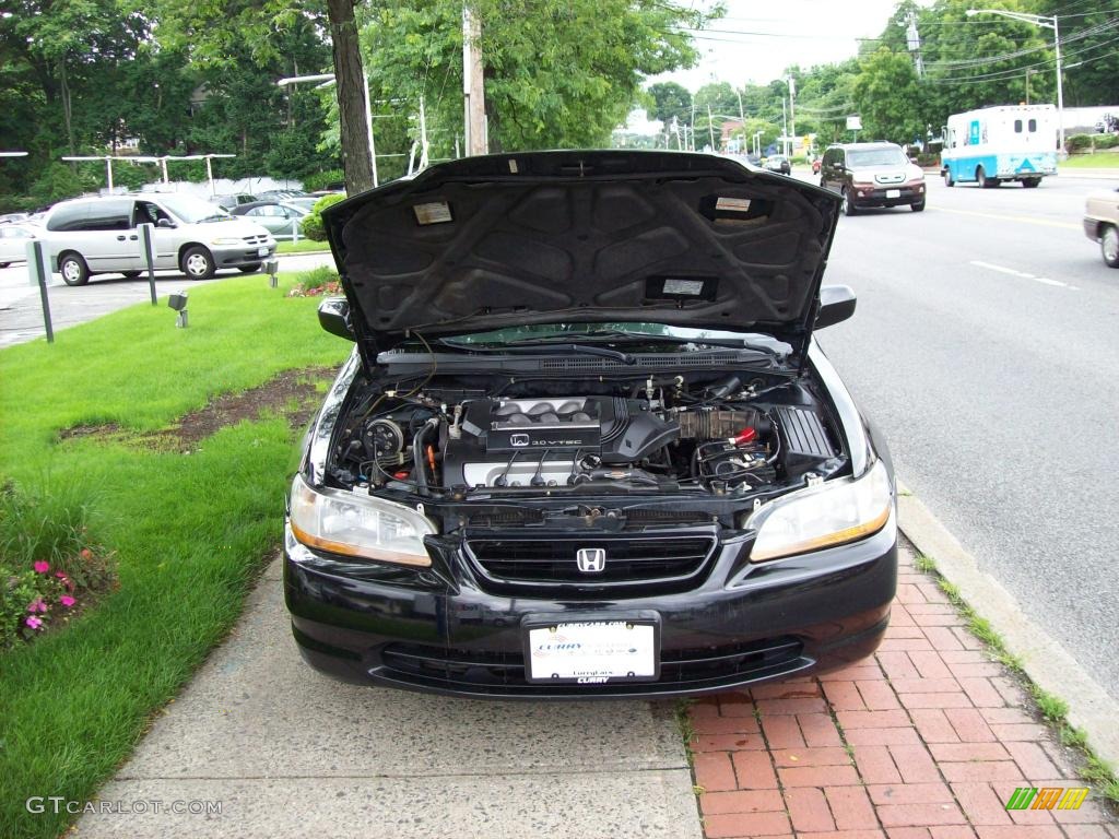 1999 Accord EX V6 Coupe - Flamenco Black Pearl / Gray photo #23