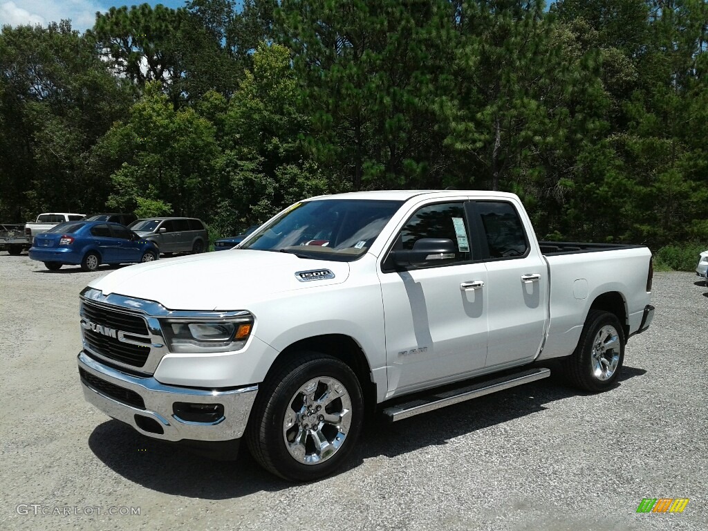 2019 1500 Big Horn Quad Cab - Bright White / Mountain Brown/Light Frost Beige photo #1