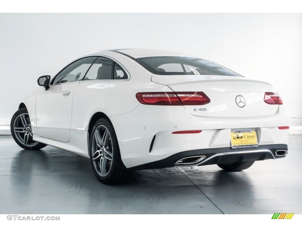 2018 E 400 Coupe - designo Diamond White Metallic / Saddle Brown/Black photo #3