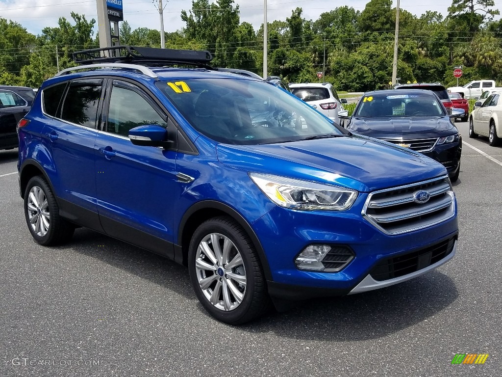 2017 Escape Titanium - Lightning Blue / Charcoal Black photo #7