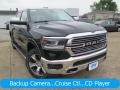 2019 Diamond Black Crystal Pearl Ram 1500 Laramie Crew Cab 4x4  photo #1