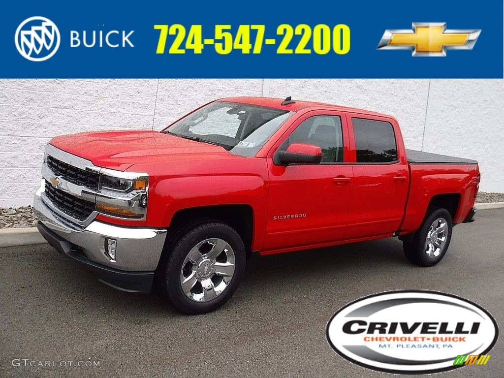 2018 Silverado 1500 LT Crew Cab 4x4 - Red Hot / Dark Ash/Jet Black photo #1