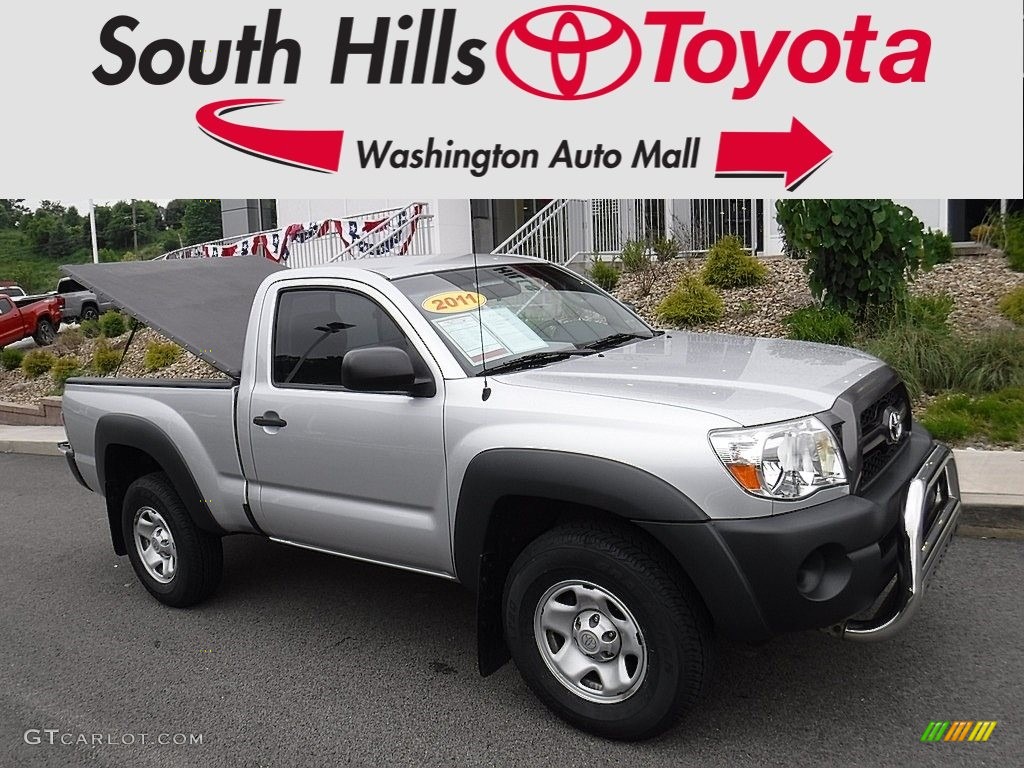 2011 Tacoma Regular Cab 4x4 - Silver Streak Mica / Graphite Gray photo #1