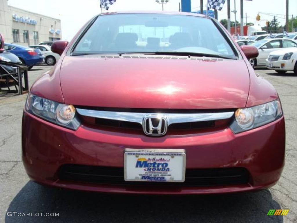 2007 Civic EX Sedan - Tango Red Pearl / Ivory photo #2