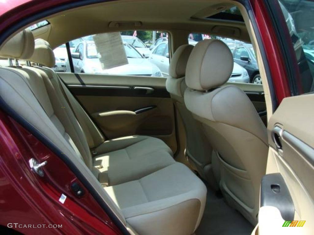 2007 Civic EX Sedan - Tango Red Pearl / Ivory photo #12