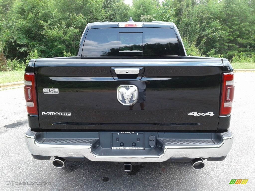 2019 1500 Laramie Crew Cab 4x4 - Diamond Black Crystal Pearl / Black photo #7