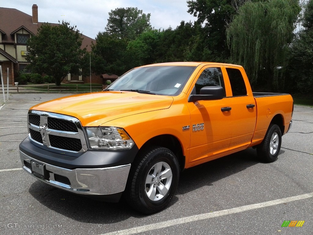 2018 1500 Tradesman Quad Cab 4x4 - Omaha Orange / Black/Diesel Gray photo #2