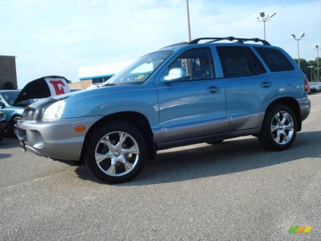 2004 Santa Fe GLS 4WD - Arctic Blue / Gray photo #2