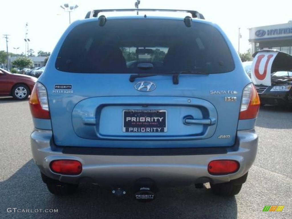 2004 Santa Fe GLS 4WD - Arctic Blue / Gray photo #4