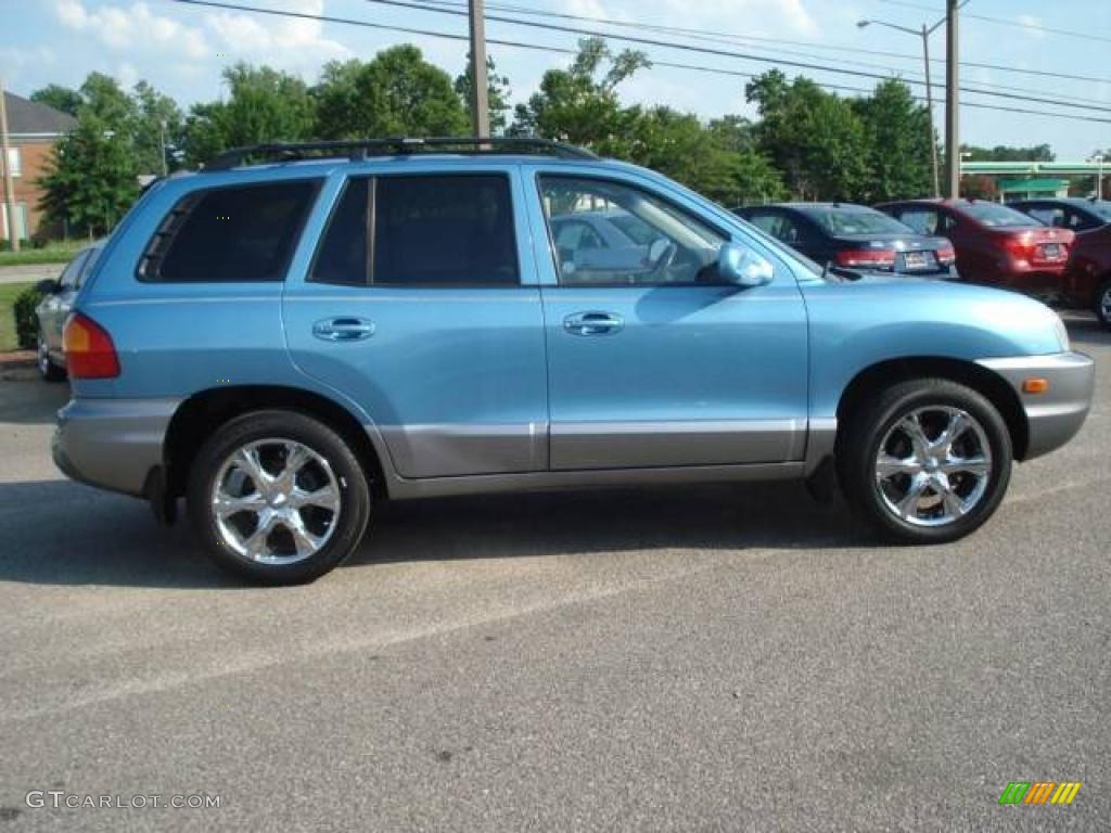 2004 Santa Fe GLS 4WD - Arctic Blue / Gray photo #6