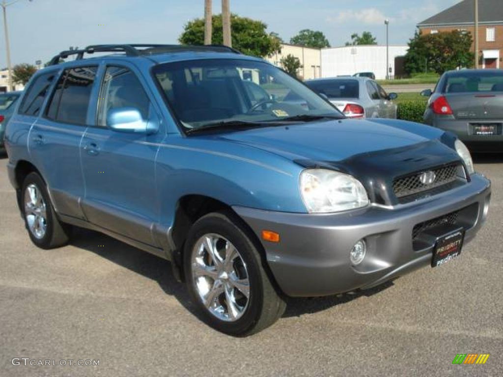 2004 Santa Fe GLS 4WD - Arctic Blue / Gray photo #7