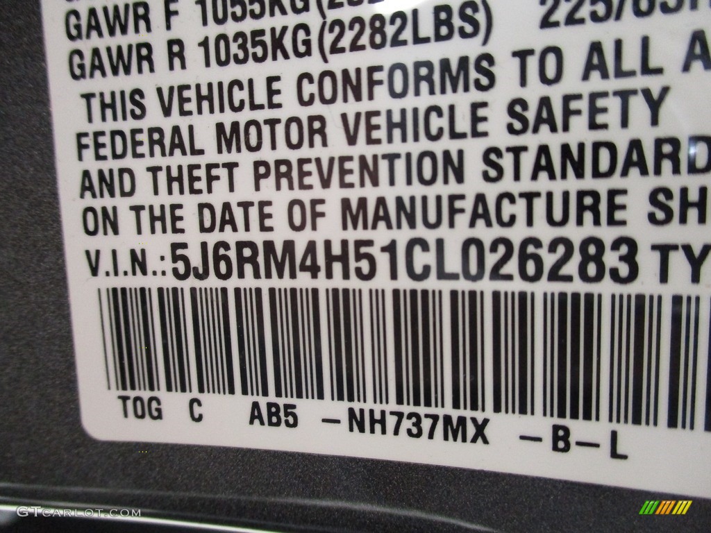 2012 CR-V EX 4WD - Polished Metal Metallic / Gray photo #19