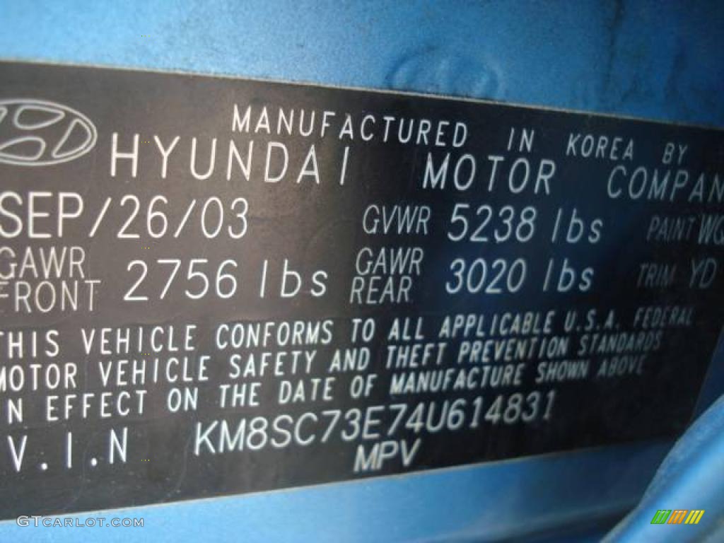 2004 Santa Fe GLS 4WD - Arctic Blue / Gray photo #25